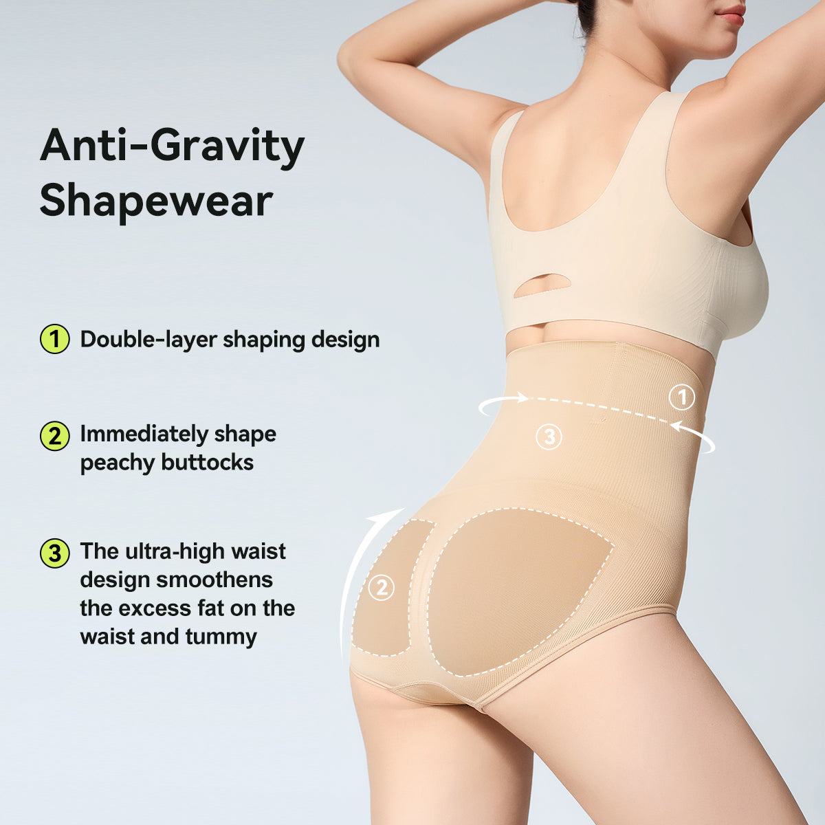 Kakapeople 2-pack Anti-Gravity Shaper Women's Tummy Control Panties