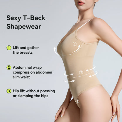 Kakapeople Sexy T-Back Shapewear Sculpting Bodysuit